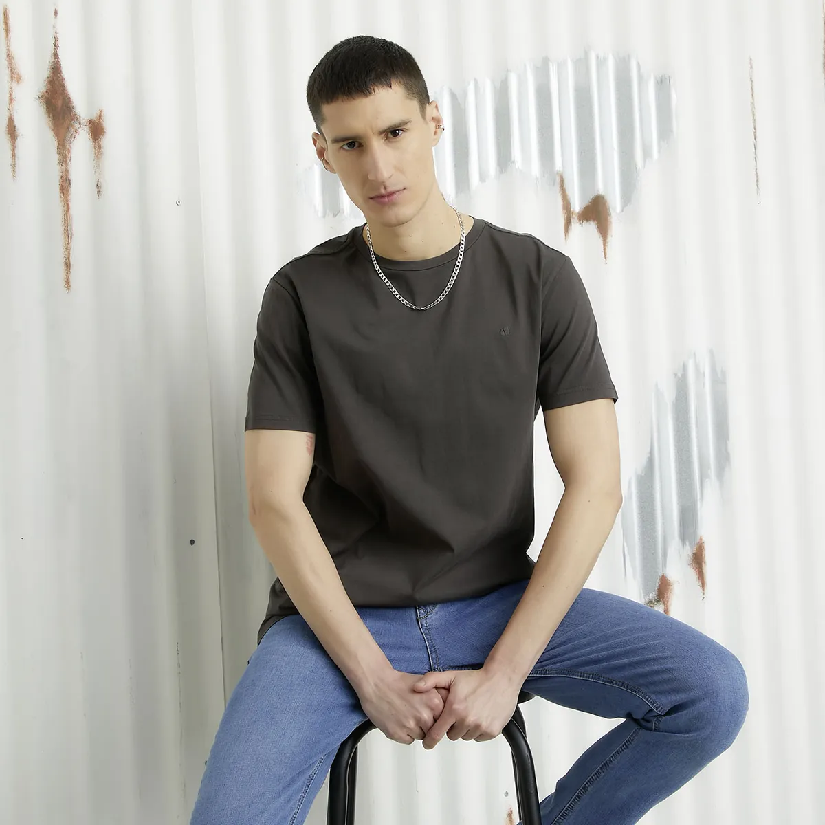 AMERICANINO - Polera Manga Corta Algodón Hombre Estilo Casual Americanino