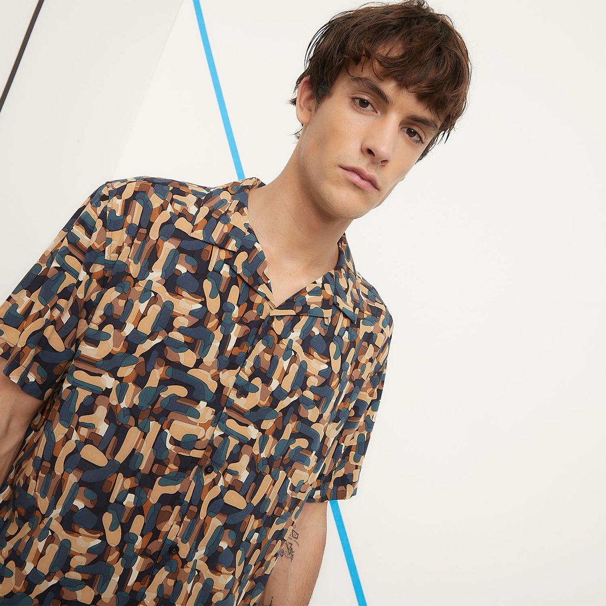 AMERICANINO - Camisa Casual Manga Corta Hombre Americanino