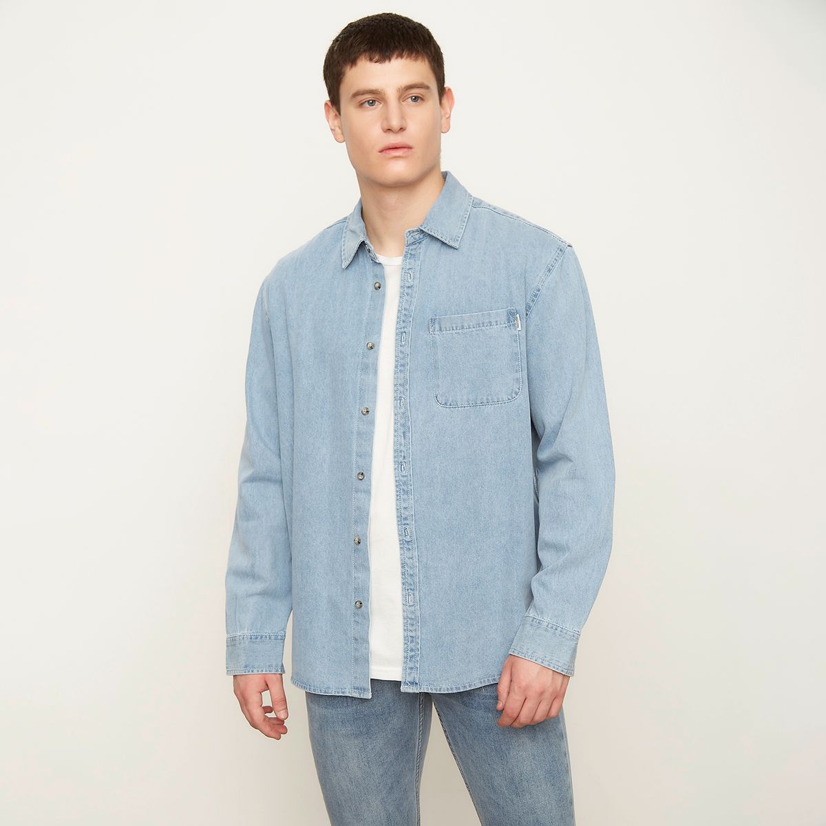 AMERICANINO - Camisa Denim Manga Larga Hombre Americanino