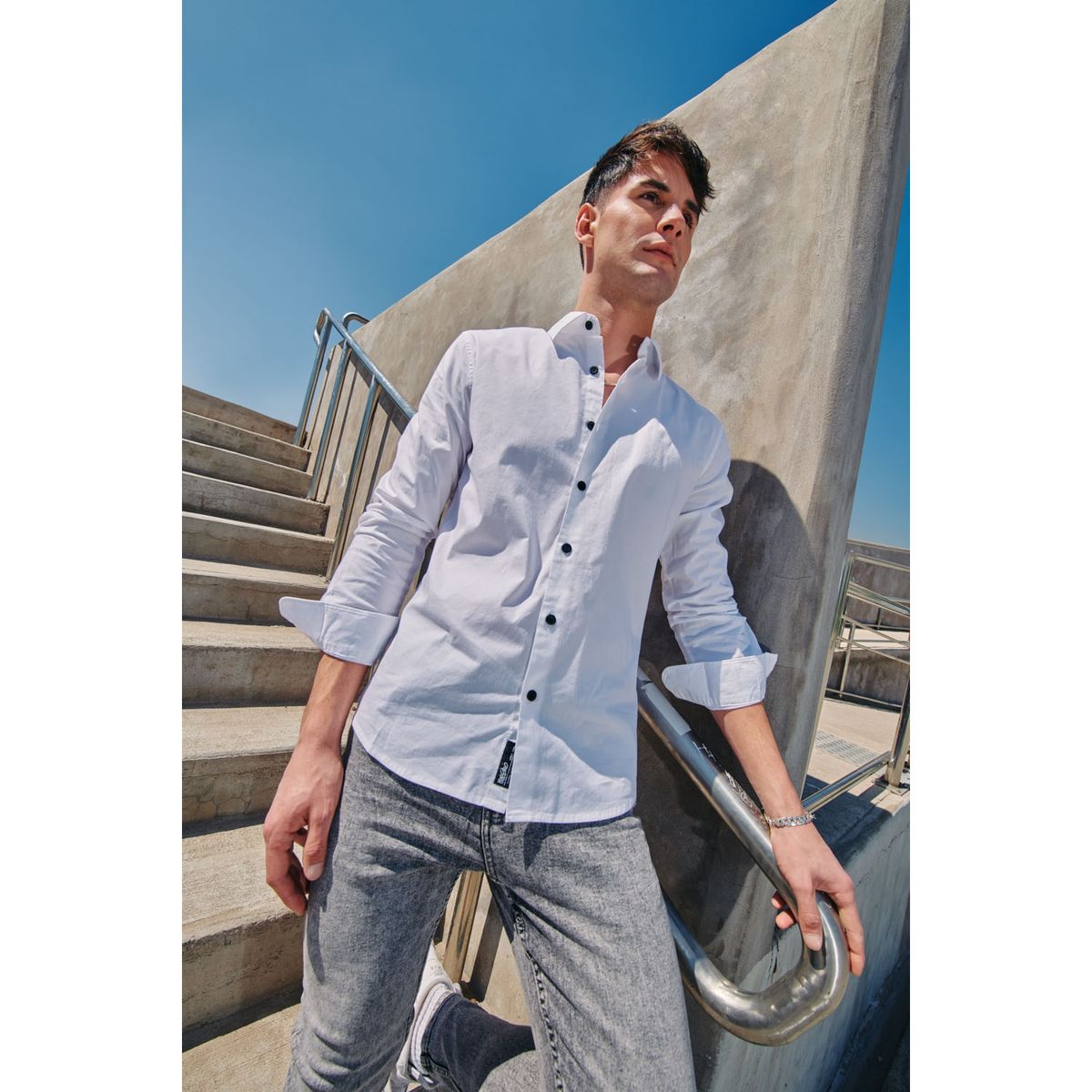 MOSSIMO - Camisa Casual Manga Larga Hombre Mossimo