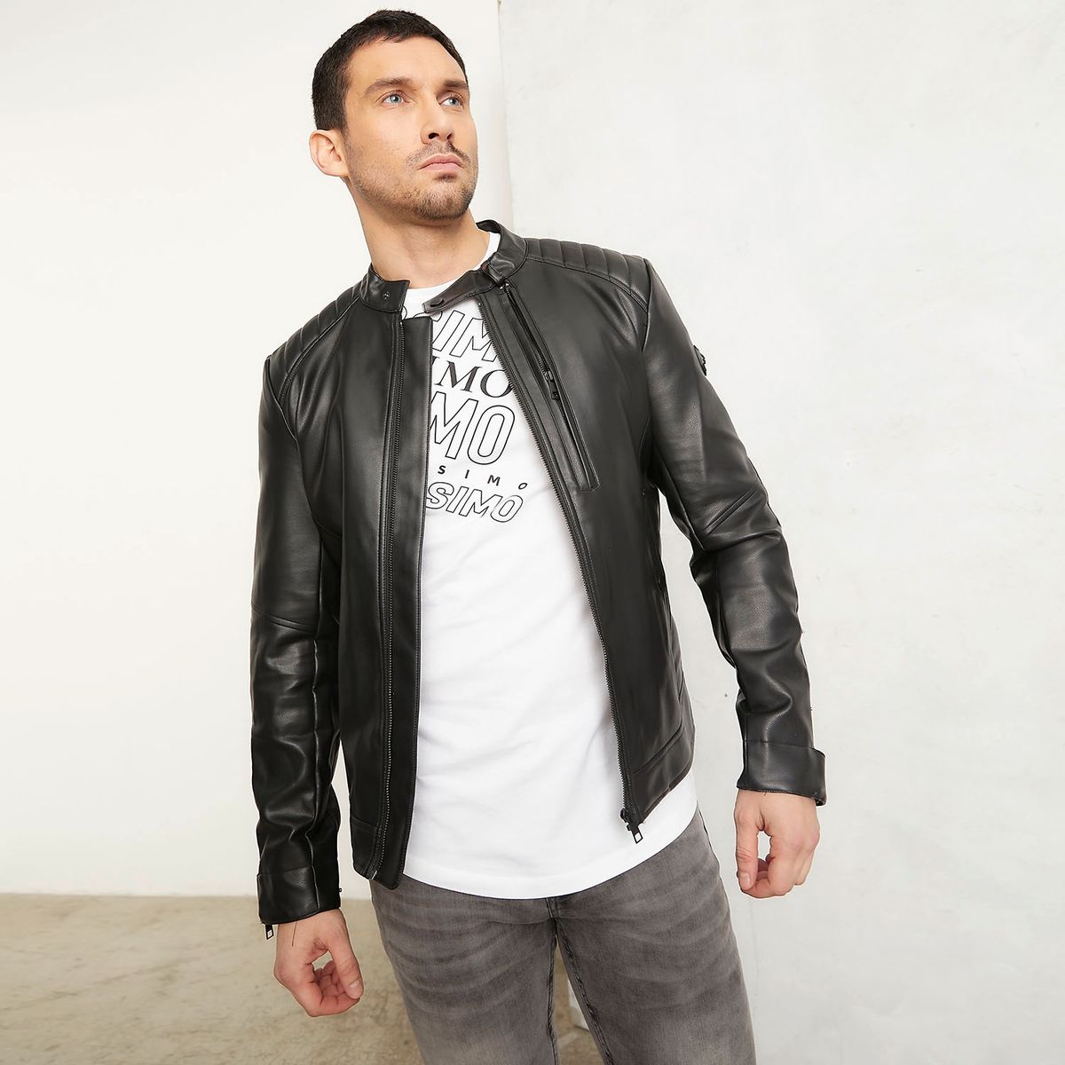 MOSSIMO - Mossimo Chaqueta Ecocuero Hombre