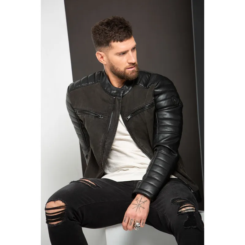 Marca Mossimo Chaqueta Mossimo Cuero Hombre Chaqueta Ecocuero