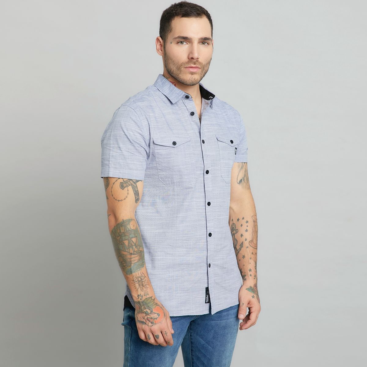 MOSSIMO - Camisa Casual Manga Corta Hombre Mossimo