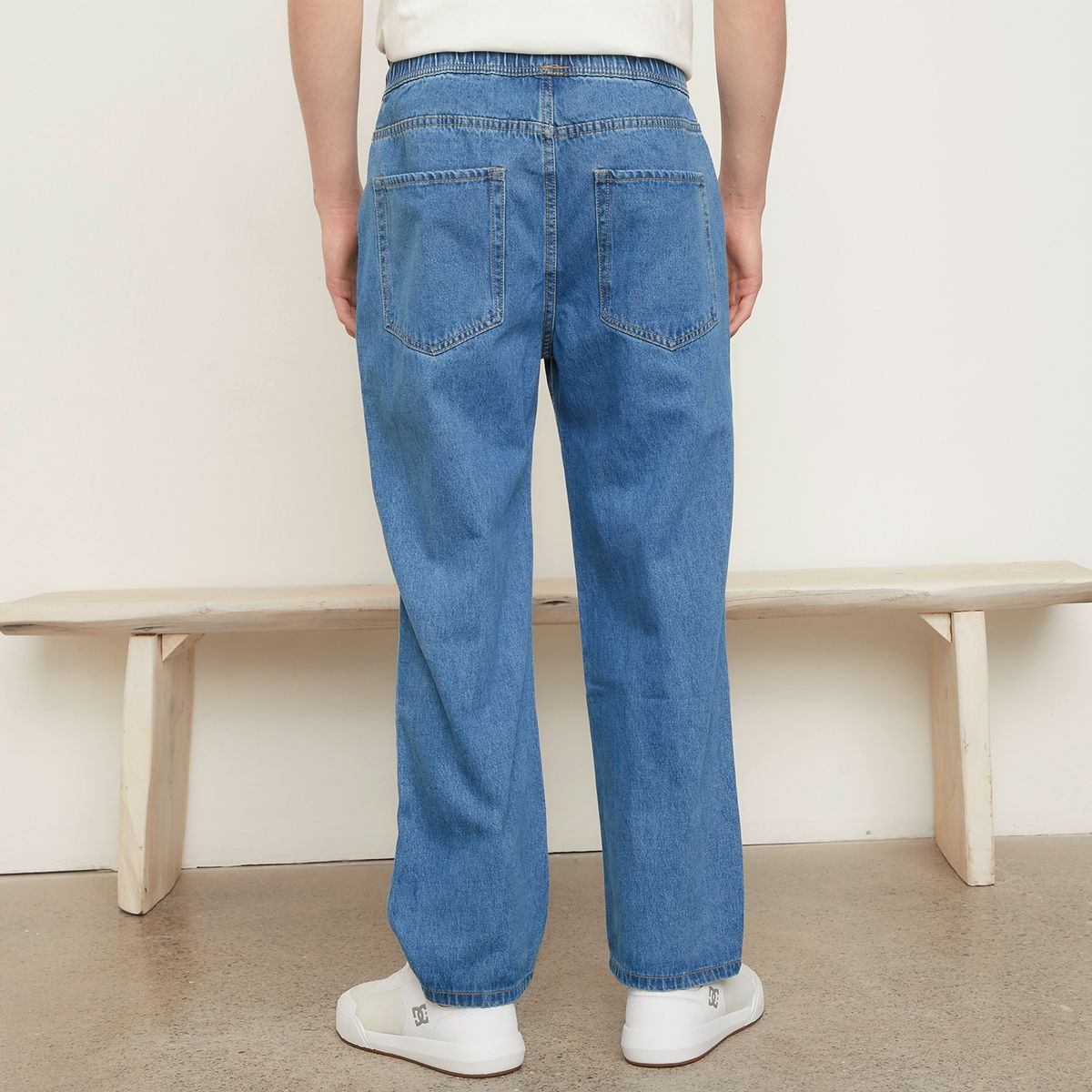 BEARCLIFF - Jeans Wide Leg Fit Algodón Hombre Bearcliff