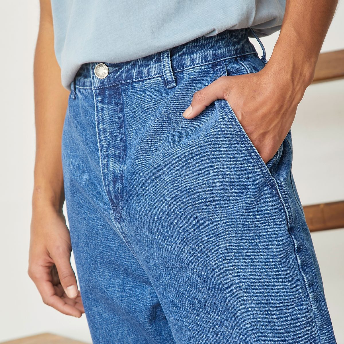 BEARCLIFF - Jeans Balloon Fit Hombre Bearcliff