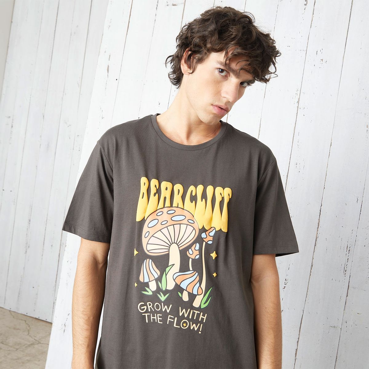 BEARCLIFF - Polera Manga Corta Algodón Long Fit Hombre Bearcliff