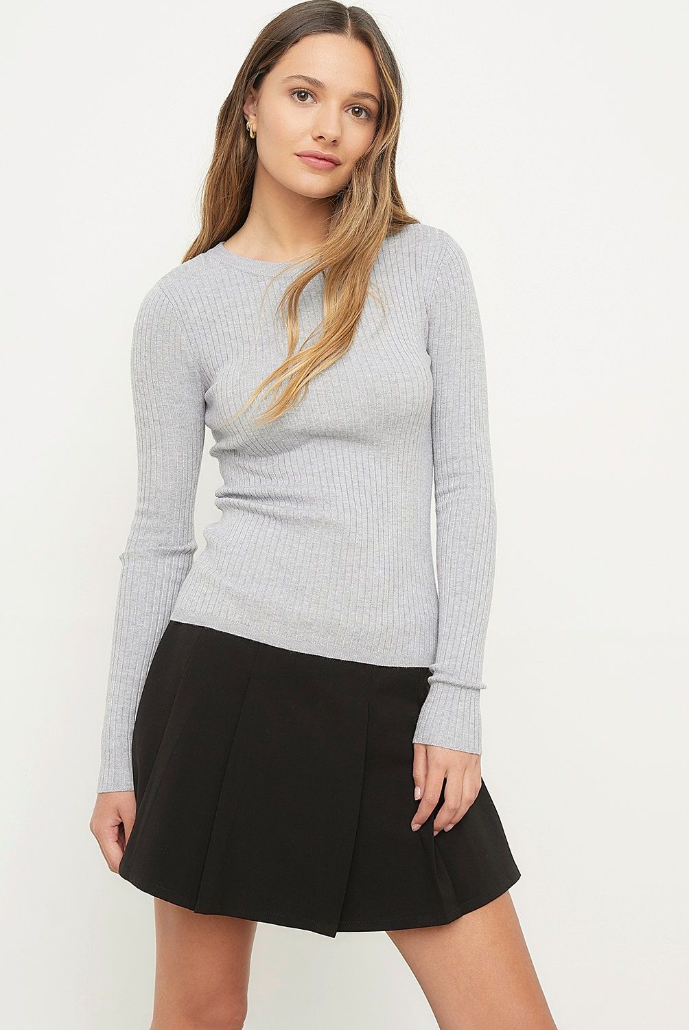 SYBILLA - Sweater Sybilla Acanalado Mujer Manga Larga Casual