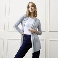 Chaleco Manga Larga Mujer Diseño Liso Casual