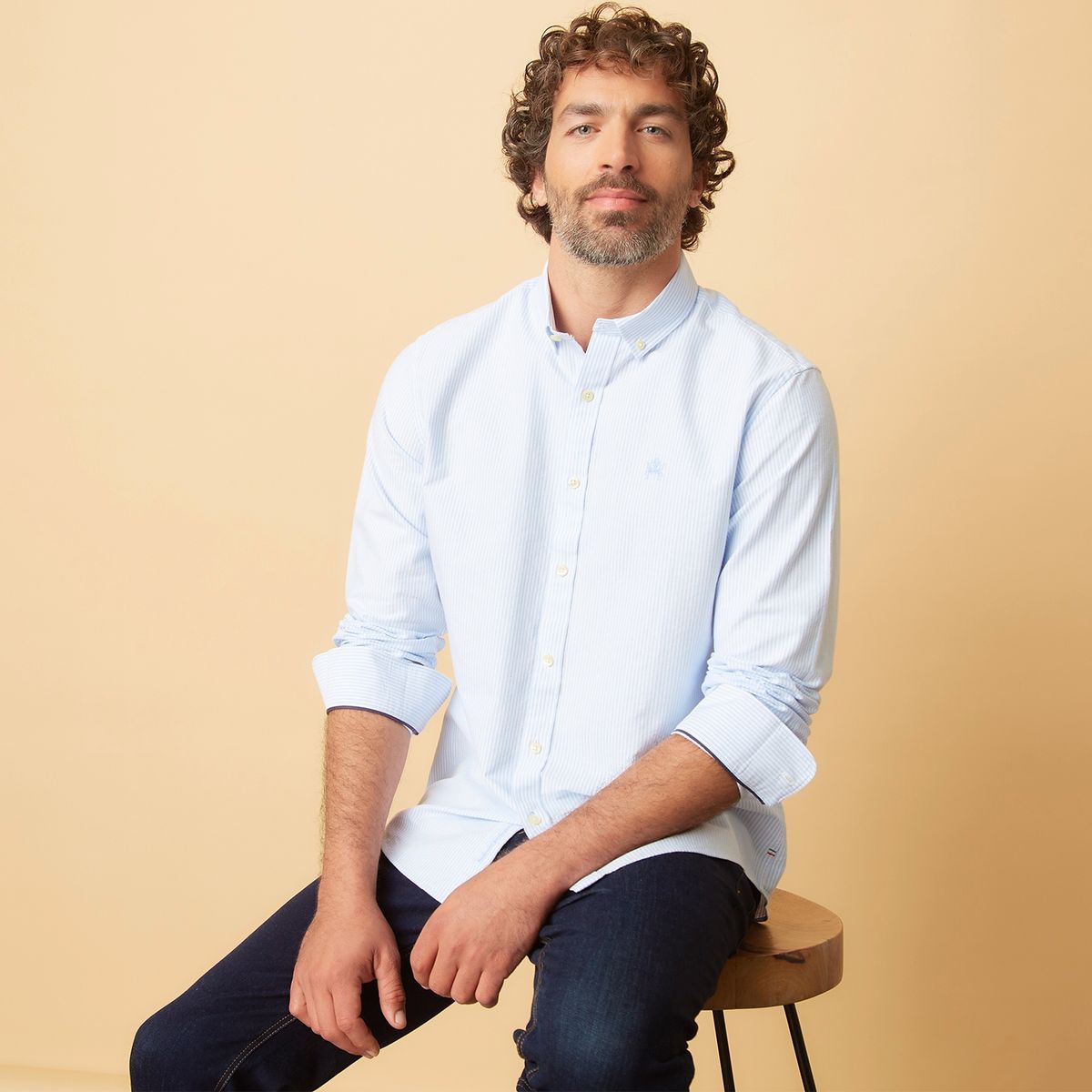 CASCAIS - Camisa Casual Algodón Orgánico Manga Larga Hombre Cascais