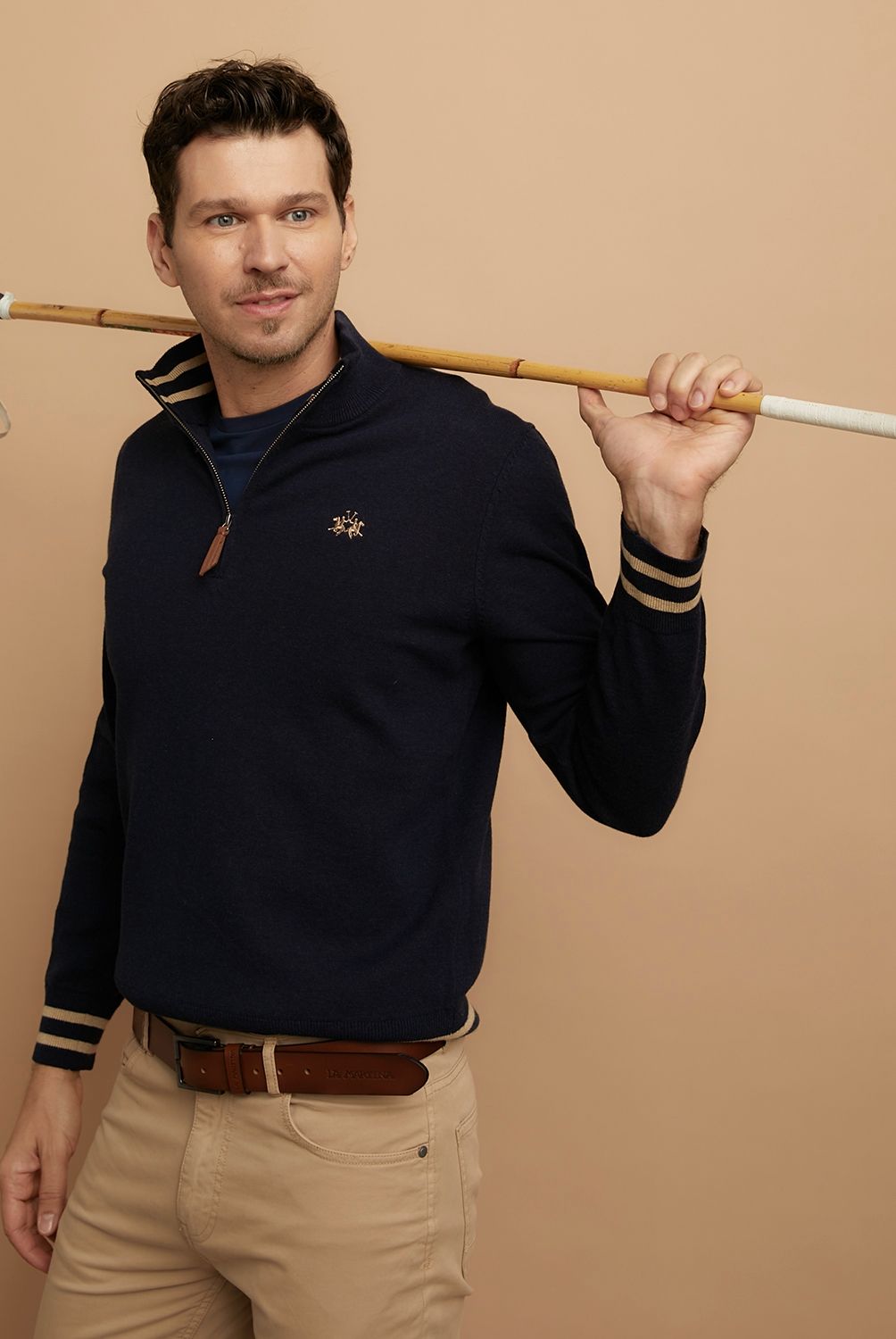 LA MARTINA - La Martina Sweater Chaleco 100% Algodón Extrafino Hombre