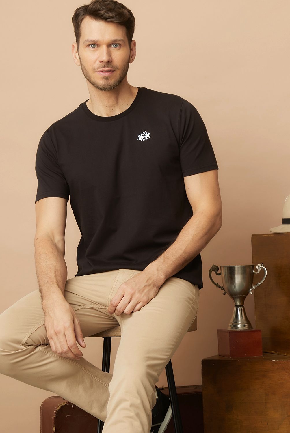 LA MARTINA - Polera Cuello Redondo Algodón Premium Hombre La Martina