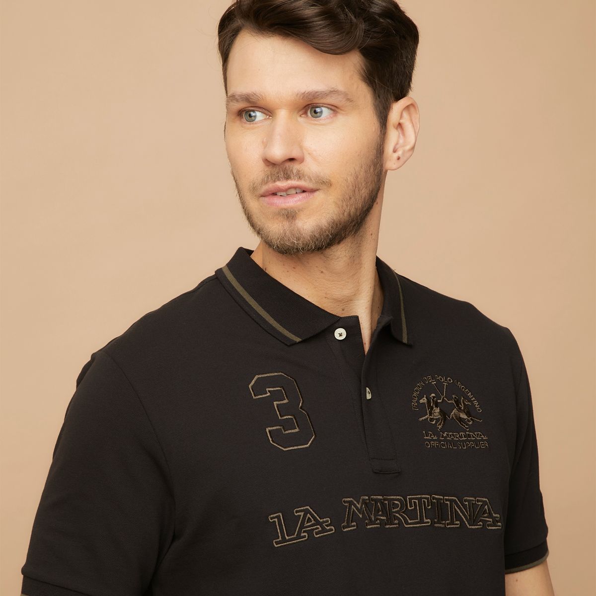 LA MARTINA - Polera Pique Equipo Algodón Hombre La Martina