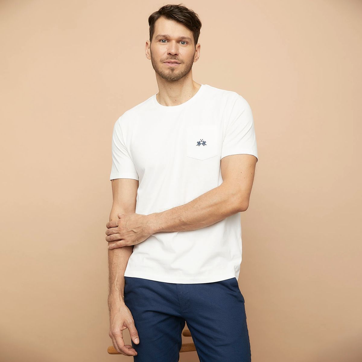 LA MARTINA - Polera Cuello Redondo Algodón Premium Hombre La Martina