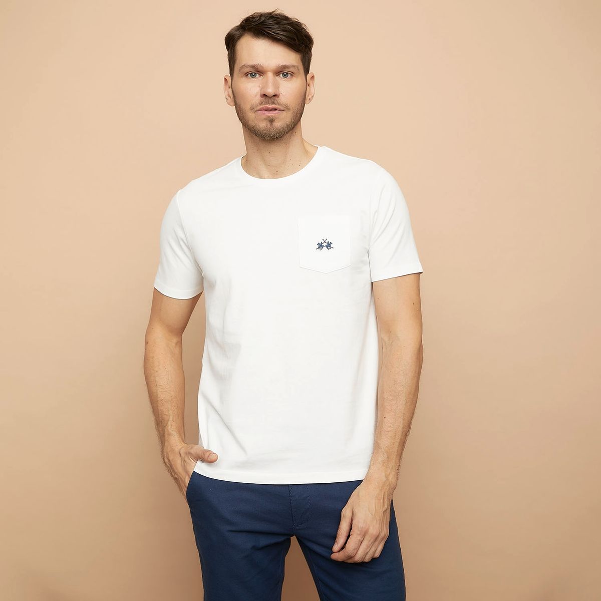 LA MARTINA - Polera Cuello Redondo Algodón Premium Hombre La Martina