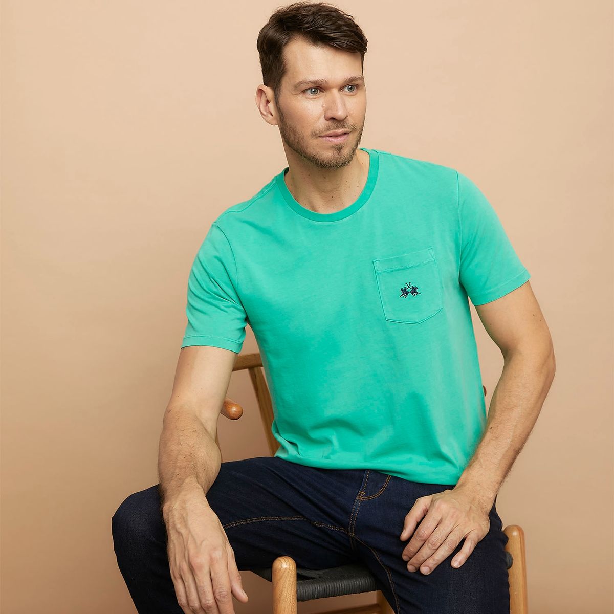 LA MARTINA - Polera Cuello Redondo Algodón Premium Hombre La Martina