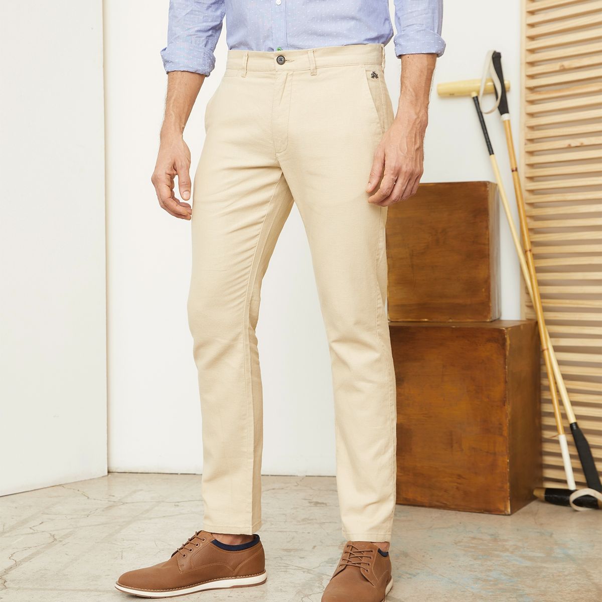LA MARTINA - La Martina Pantalón Lino Regular Fit Hombre