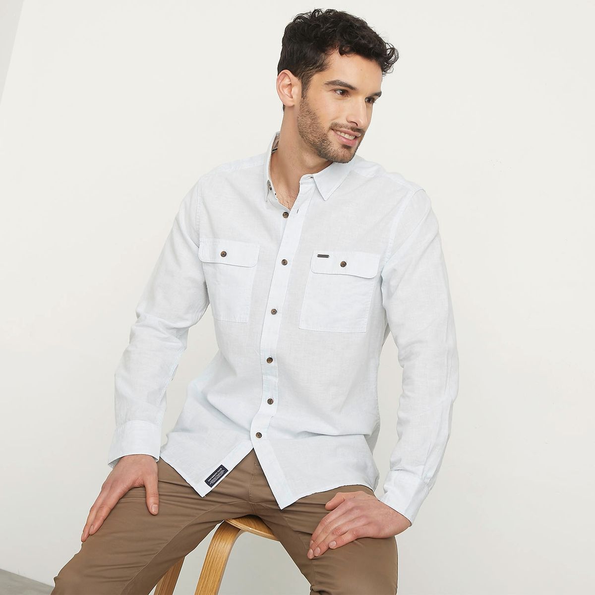 UNIVERSITY CLUB - Camisa Sport Manga Larga Hombre University Club