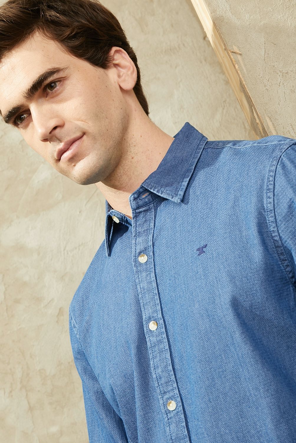 WOLF&HANK - Camisa Casual Manga Larga Algodón Hombre Wolf&Hank