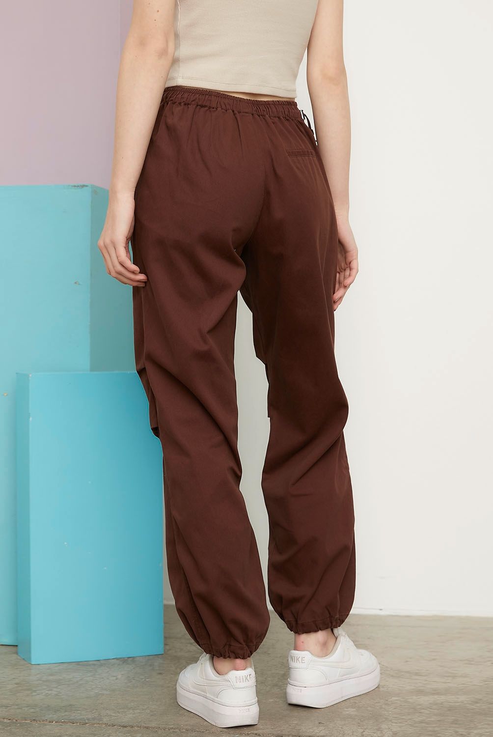SYBILLA - Pantalón Paper Bag Tiro Medio Mujer Sybilla