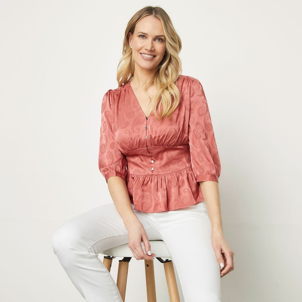 ELLE - Blusa Manga Larga Mujer Elle