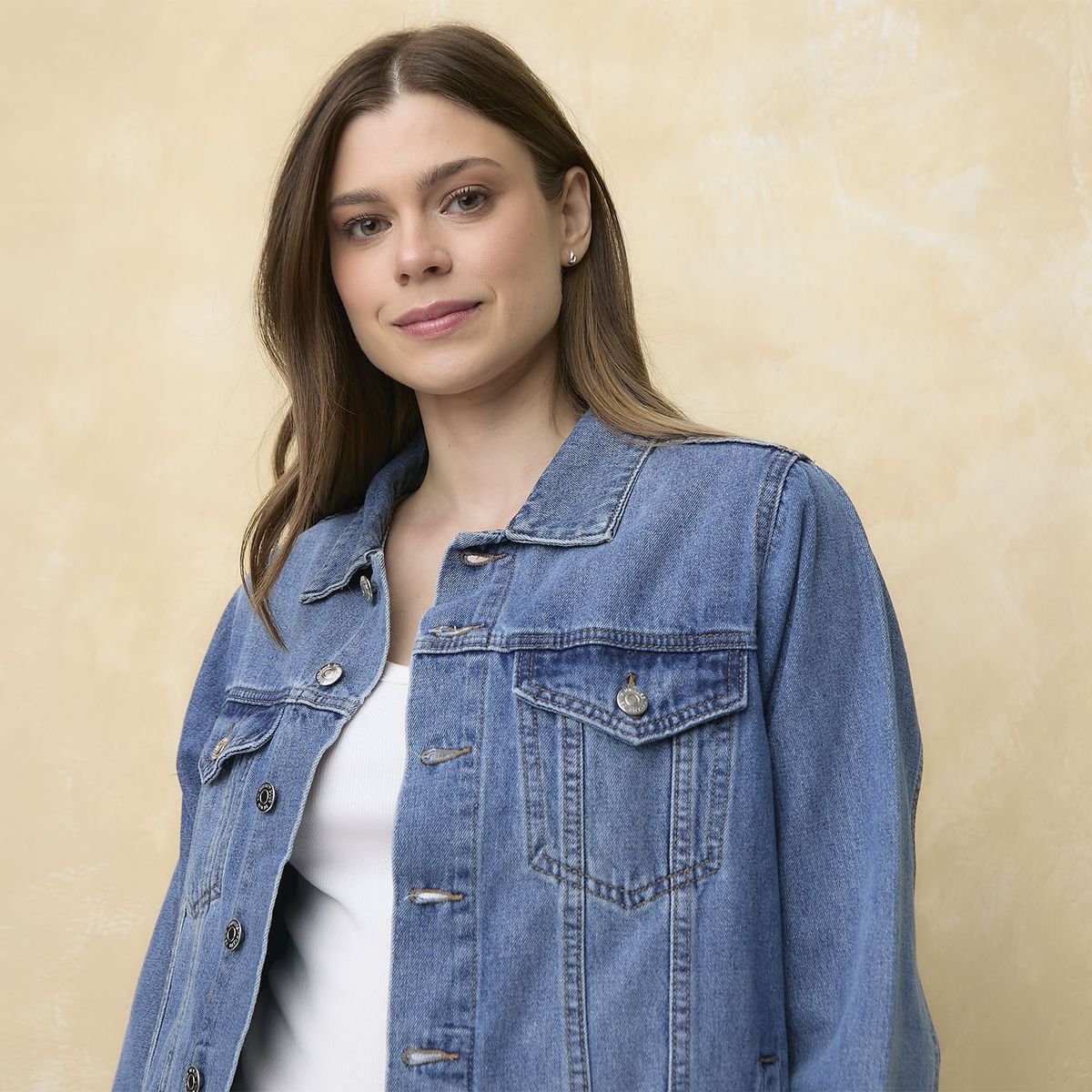 UNIVERSITY CLUB - Chaqueta Denim University Club Algodón Mujer Manga Larga