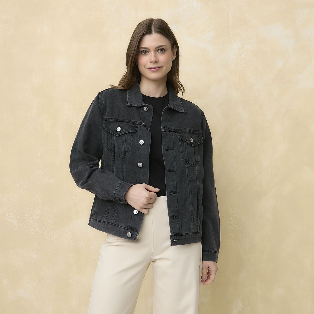 UNIVERSITY CLUB - Chaqueta Denim University Club Algodón Mujer Manga Larga