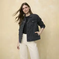 UNIVERSITY CLUB - Chaqueta Denim Algodón Mujer Manga Larga