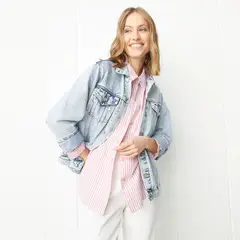 UNIVERSITY CLUB - Chaqueta Denim Algodón Mujer Manga Larga
