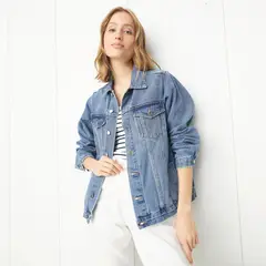 UNIVERSITY CLUB - Chaqueta Denim Algodón Mujer Manga Larga