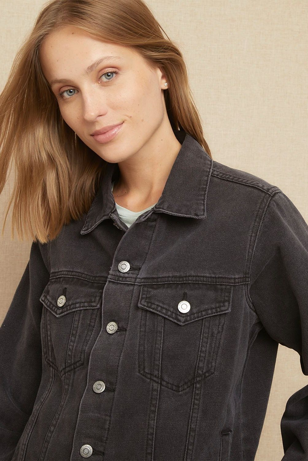 UNIVERSITY CLUB - Chaqueta Denim University Club Algodón Mujer Manga Larga