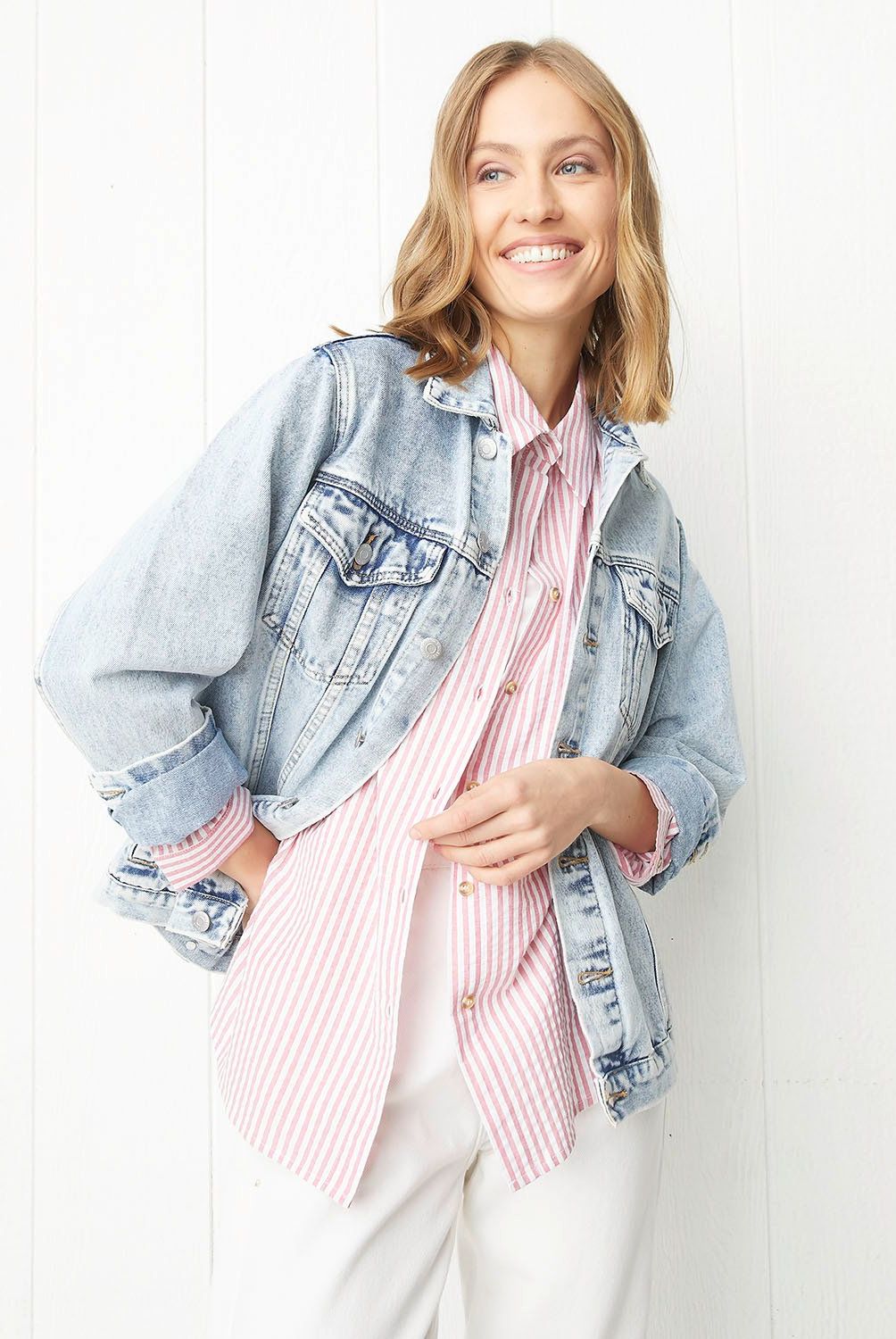 UNIVERSITY CLUB - Chaqueta Denim University Club Algodón Mujer Manga Larga