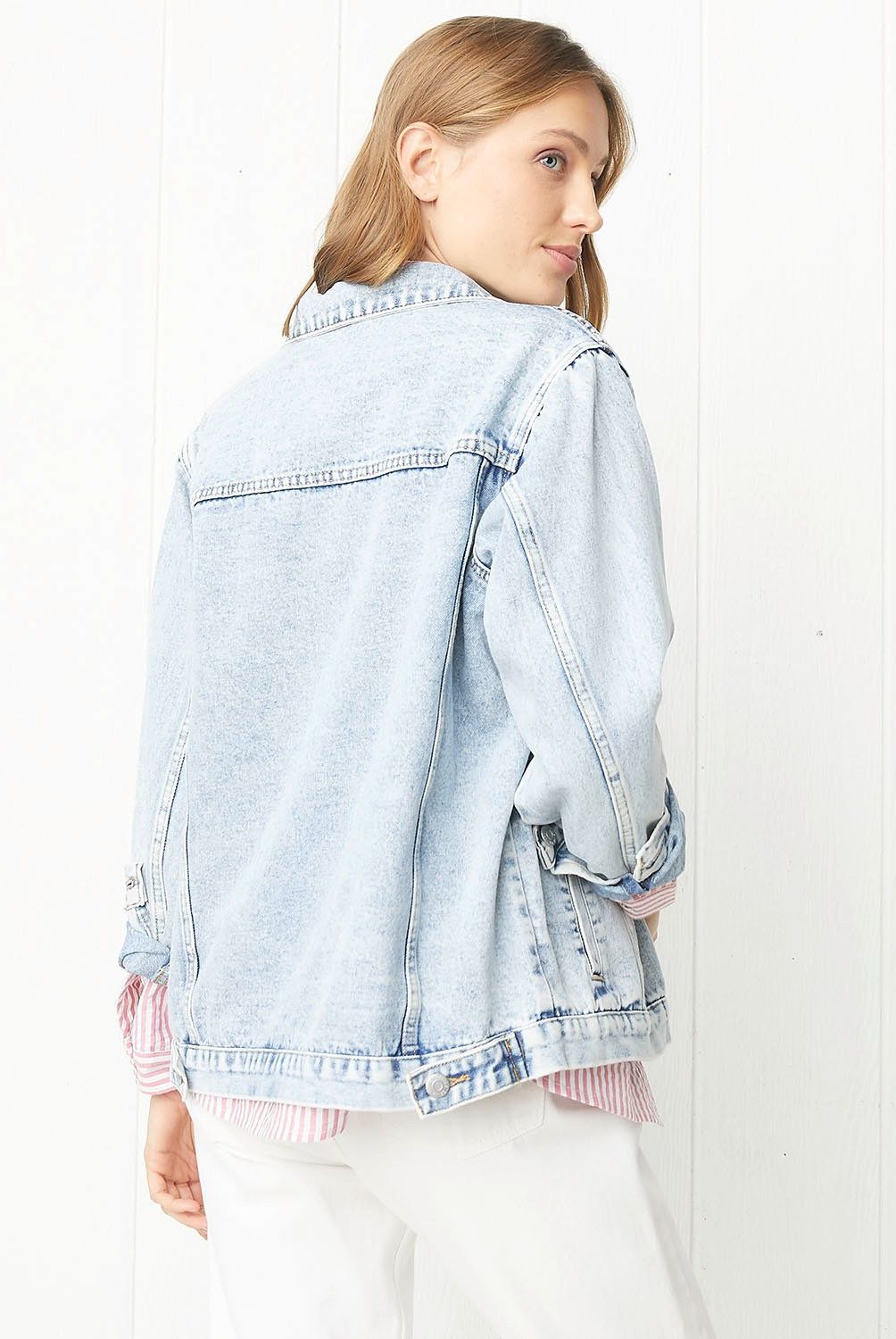 UNIVERSITY CLUB - Chaqueta Denim University Club Algodón Mujer Manga Larga