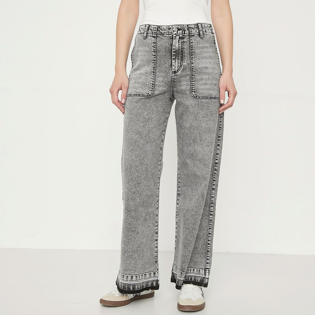 UNIVERSITY CLUB - Jeans Wide Leg Tiro Alto Mujer University Club