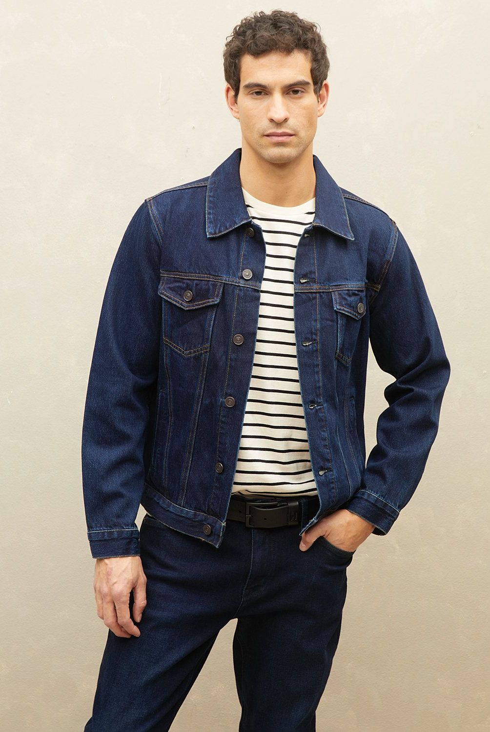 WOLF&HANK - Chaqueta Denim Algodón Hombre Wolf&Hank Clásica Negra