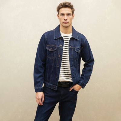 Imagen 2 del producto Chaqueta Denim Algodón Hombre Clásica Negra