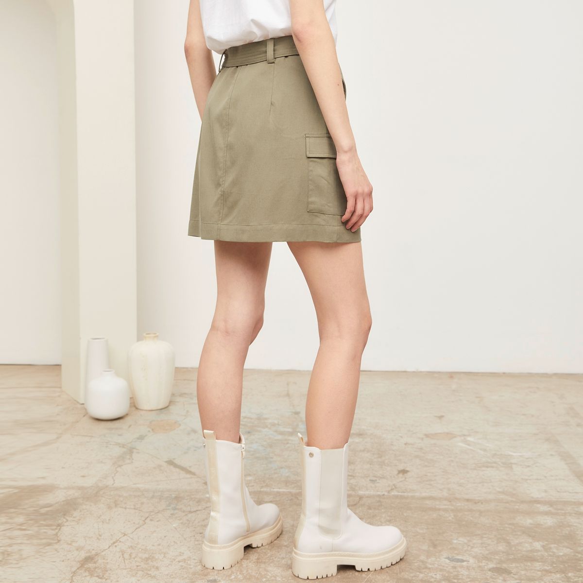 BASEMENT - Falda Larga Lyocell Mujer Basement