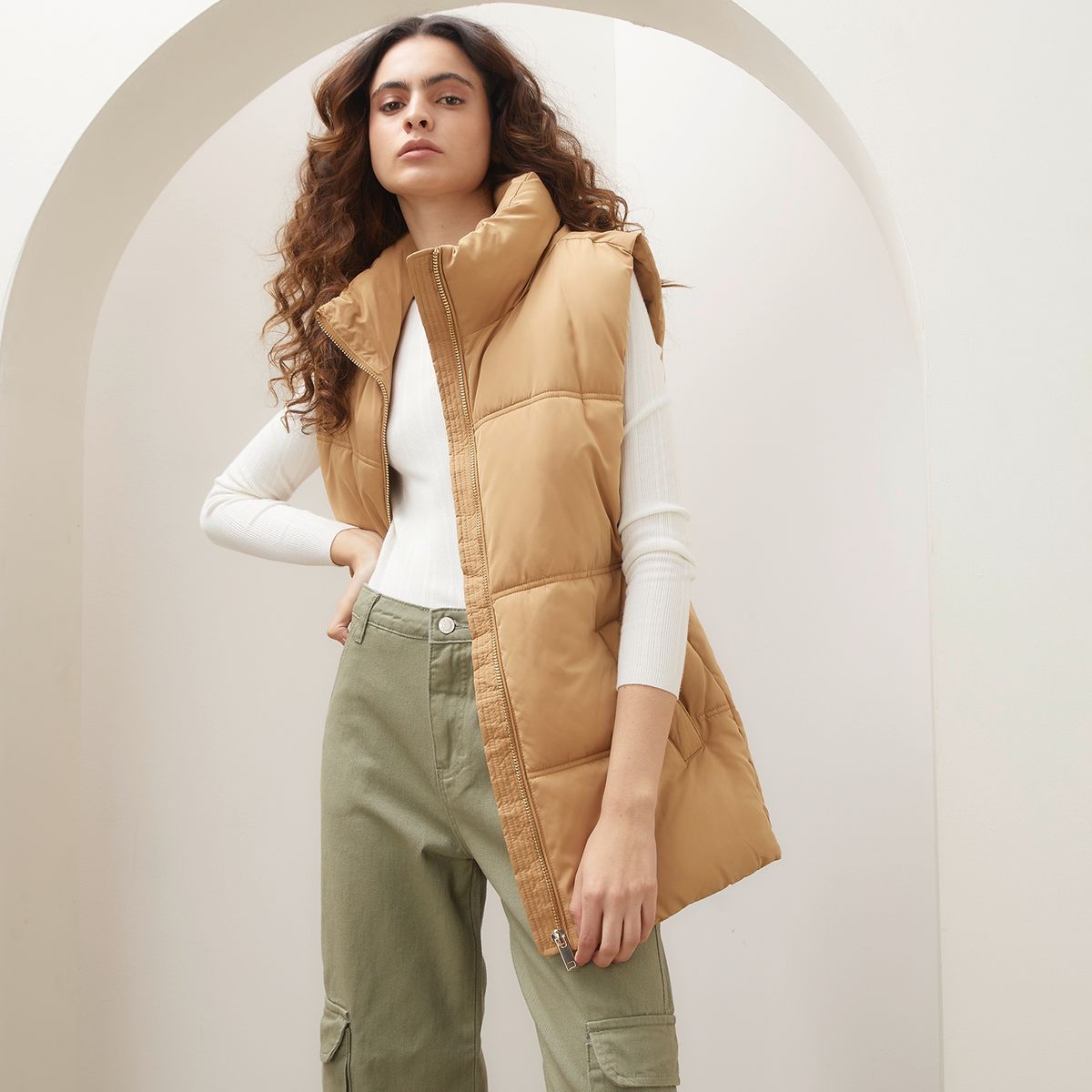 BASEMENT - Basement Parka Sin Mangas Mujer