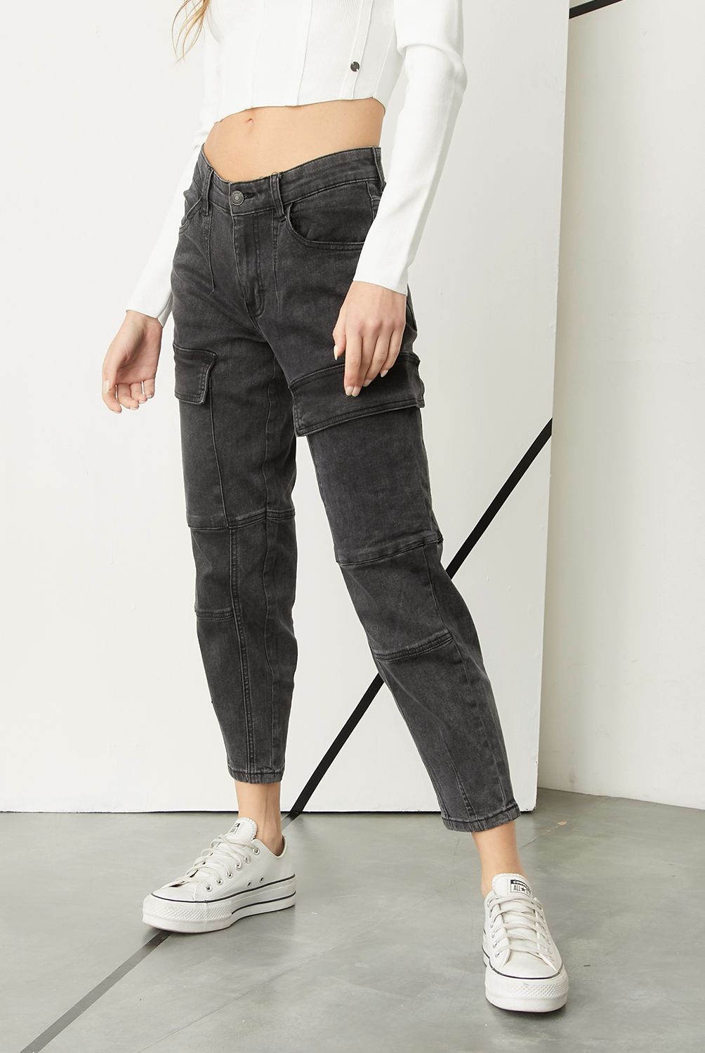 AMERICANINO - Jeans Baggy Tiro Alto Mujer Americanino