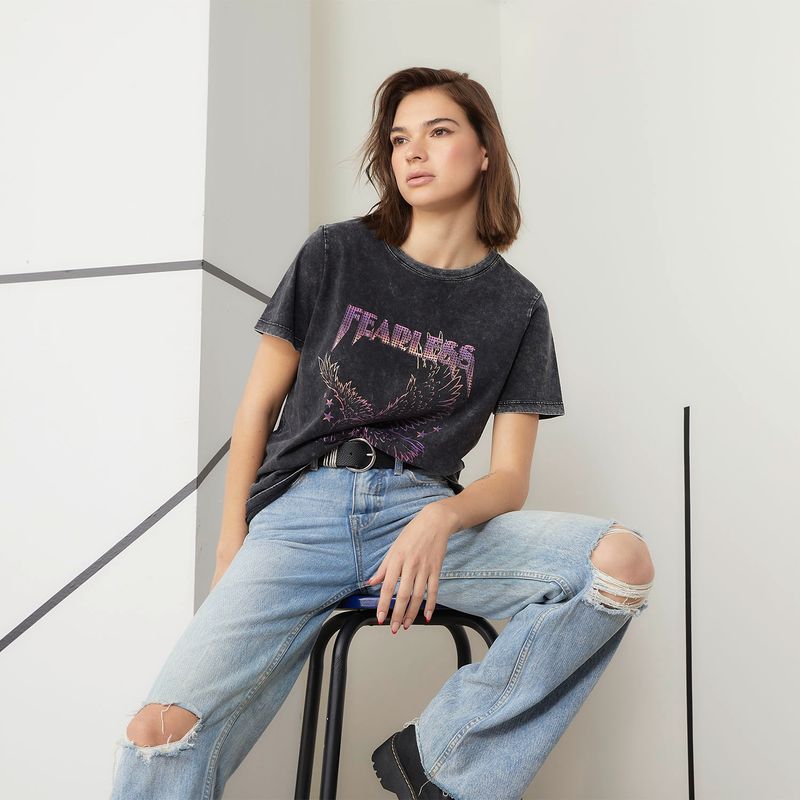 AMERICANINO - Americanino Polera Manga Corta Algodón Mujer