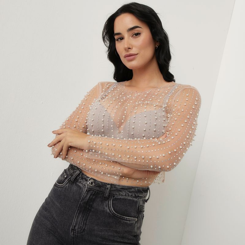 MOSSIMO - Polera Manga Larga Mujer Mossimo