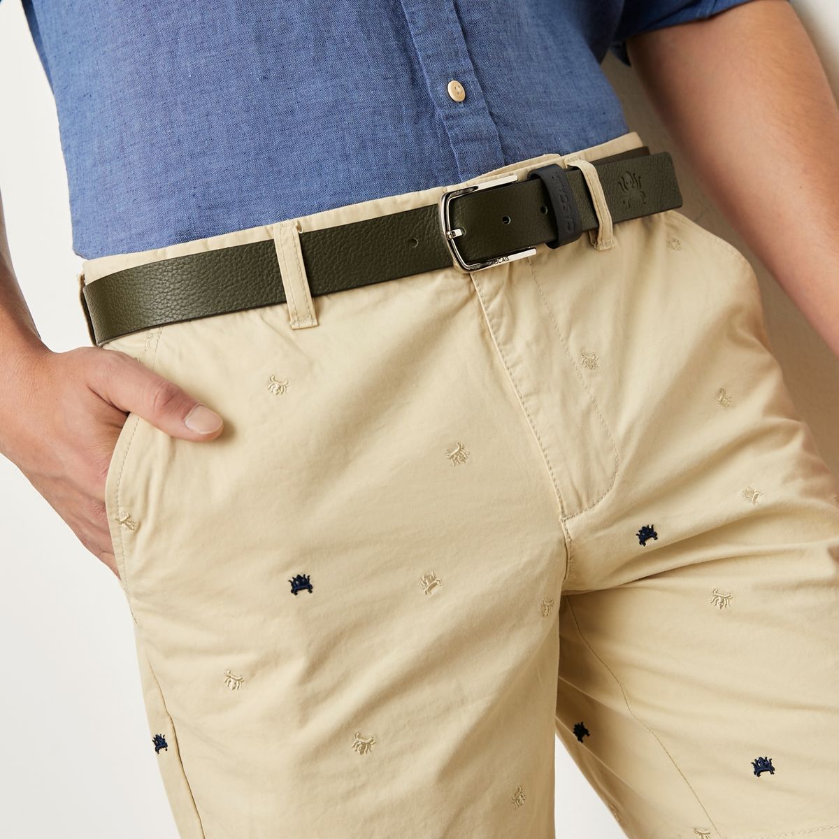 CASCAIS - Cinturón Cuero Cascais Diseño Liso Casual Hombre