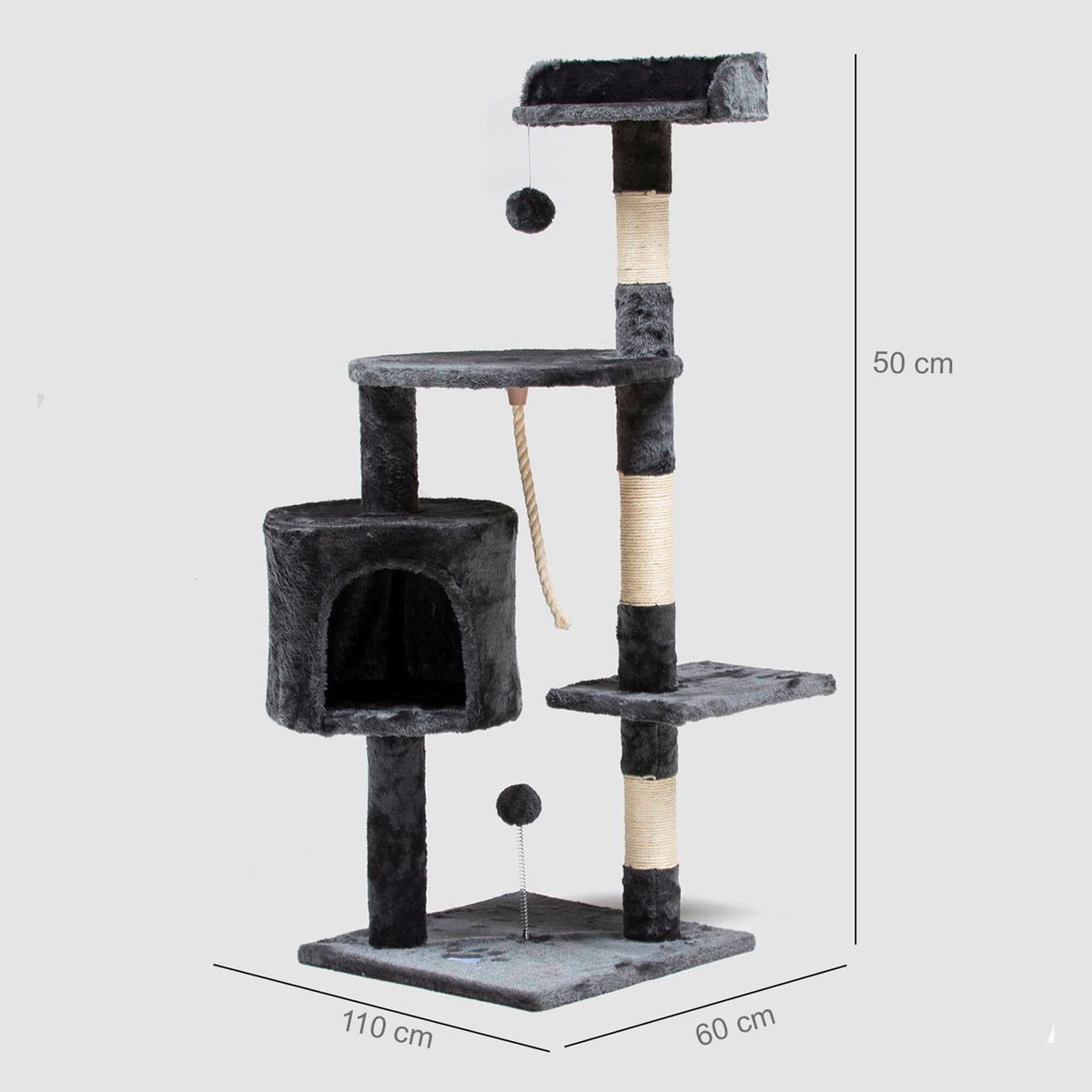 KULCAN - Torre Rascador Para Gatos 112x67x40 Cm Kulcan