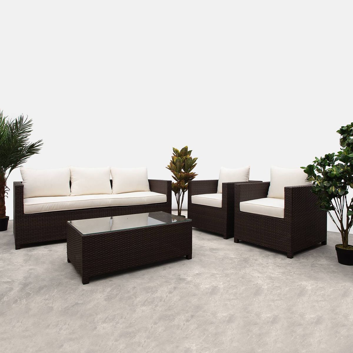 MICA - Juego De Living Terraza 3-1-1 Cuerpos Sardegna Mica