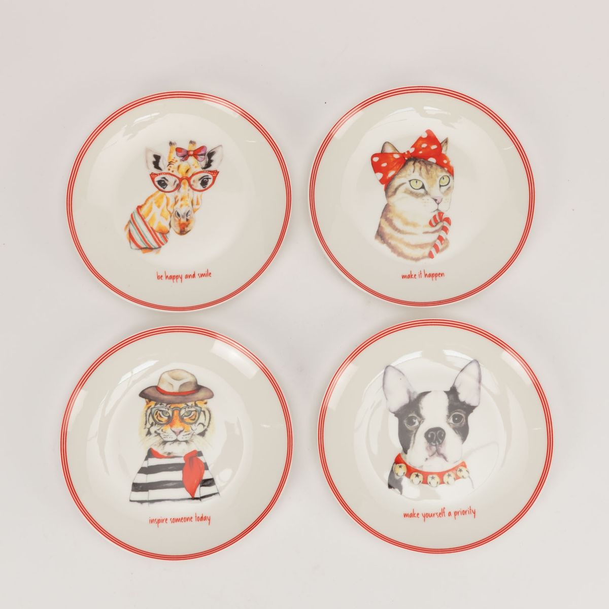 ROBERTA ALLEN - Set 4 Platos Animales Roberta Allen