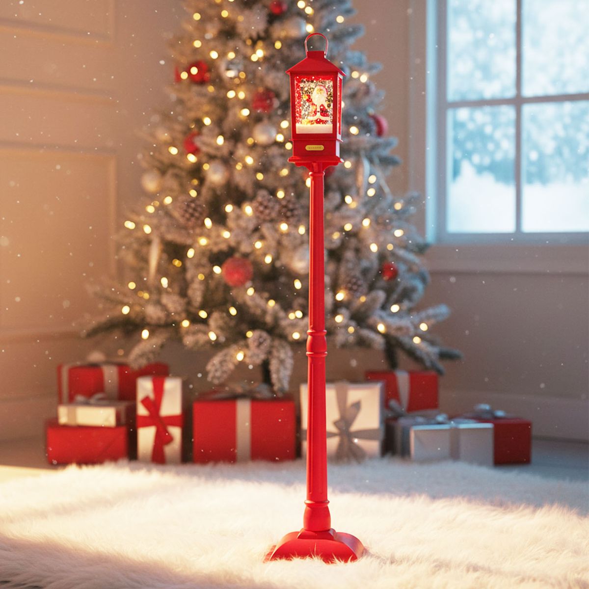 MICA - Adorno Farol Con Luz Navidad 90 Cm Mica