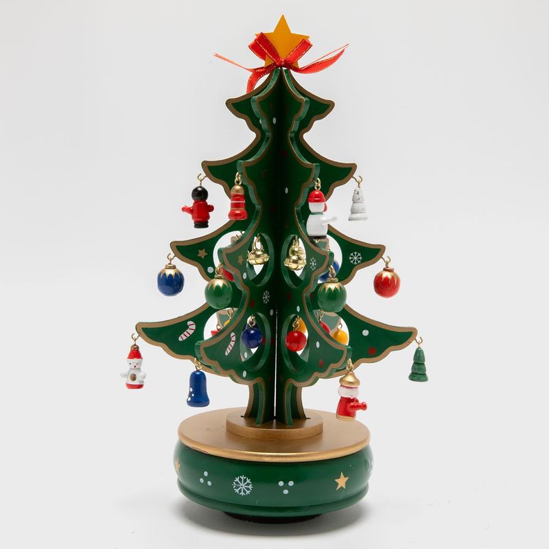 MICA - Adorno Navideño Arbol Madera Mica