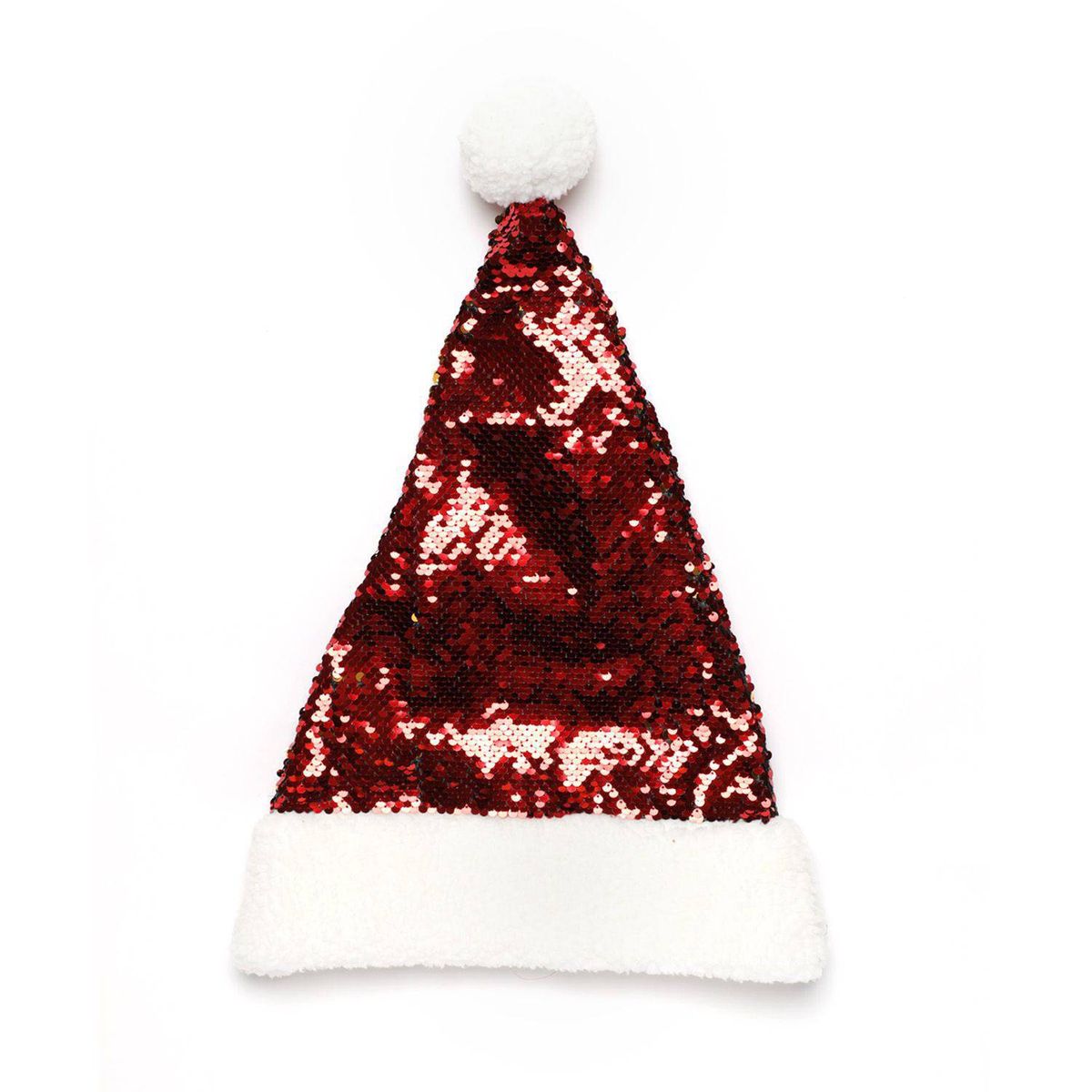 MICA - Adorno Gorro De Navidad Lentejuelas Rojo 32 Cm Mica