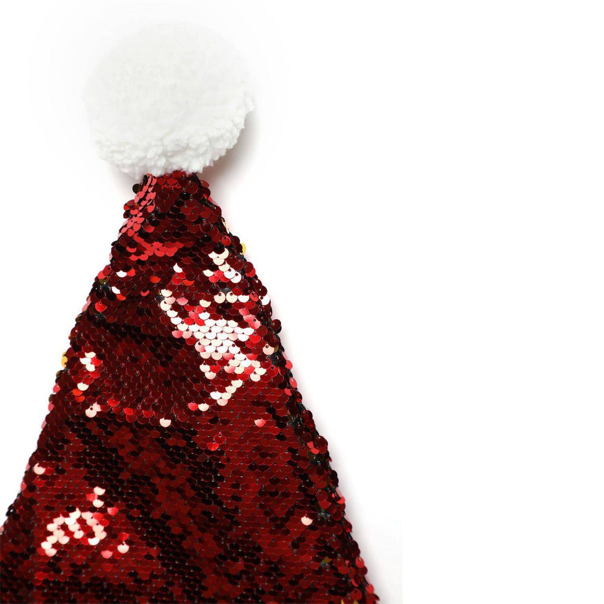 MICA - Adorno Gorro De Navidad Lentejuelas Rojo 32 Cm Mica