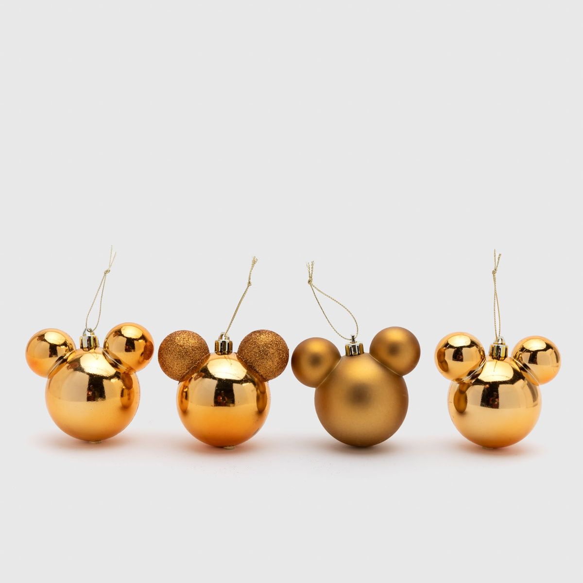 DISNEY - Set 4 Esferas Bolas Colgantes Árbol Navidad Mickey 9 Cm Disney