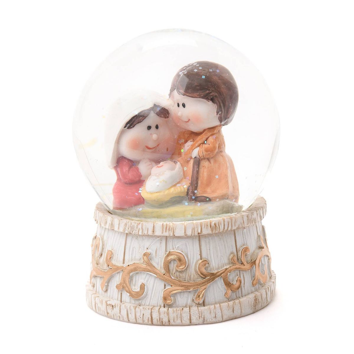 MICA - Adorno Navidad Burbuja Esfera Pesebre 10X13 Cm Mica